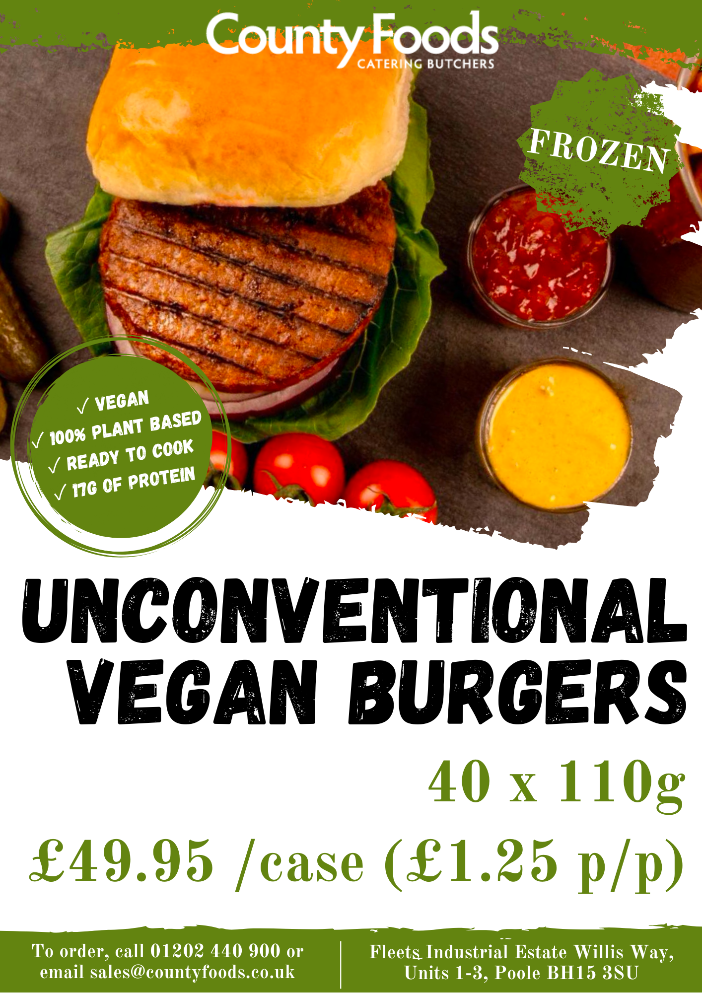 Unconventional Vegan Burgers - County Foods